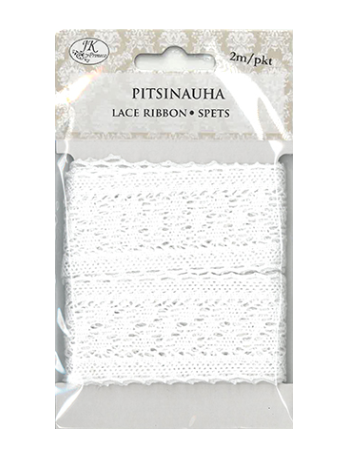 Pitsinauha leve&auml; valkoinen 4,5cmx2m
