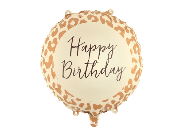 ​Foliopallo Happy Birthday leopardi 35cm TYHJ&Auml;N&Auml;