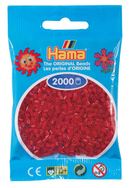 Hama helmet mini 2000kpl tummanpunainen 22